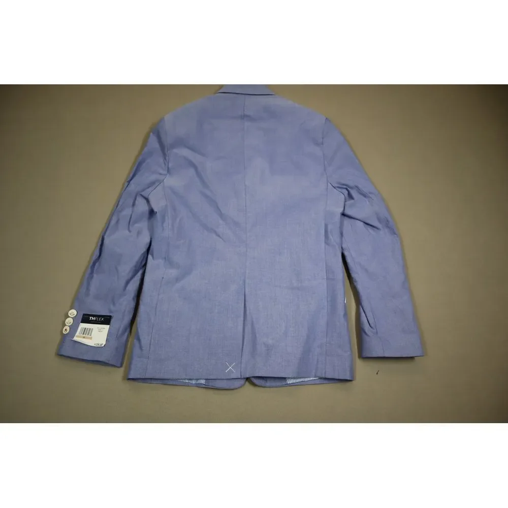 Tommy‎ Hilfiger Boys Blue Stretch Oxford Jacket with Pinstripe Lining Size 10